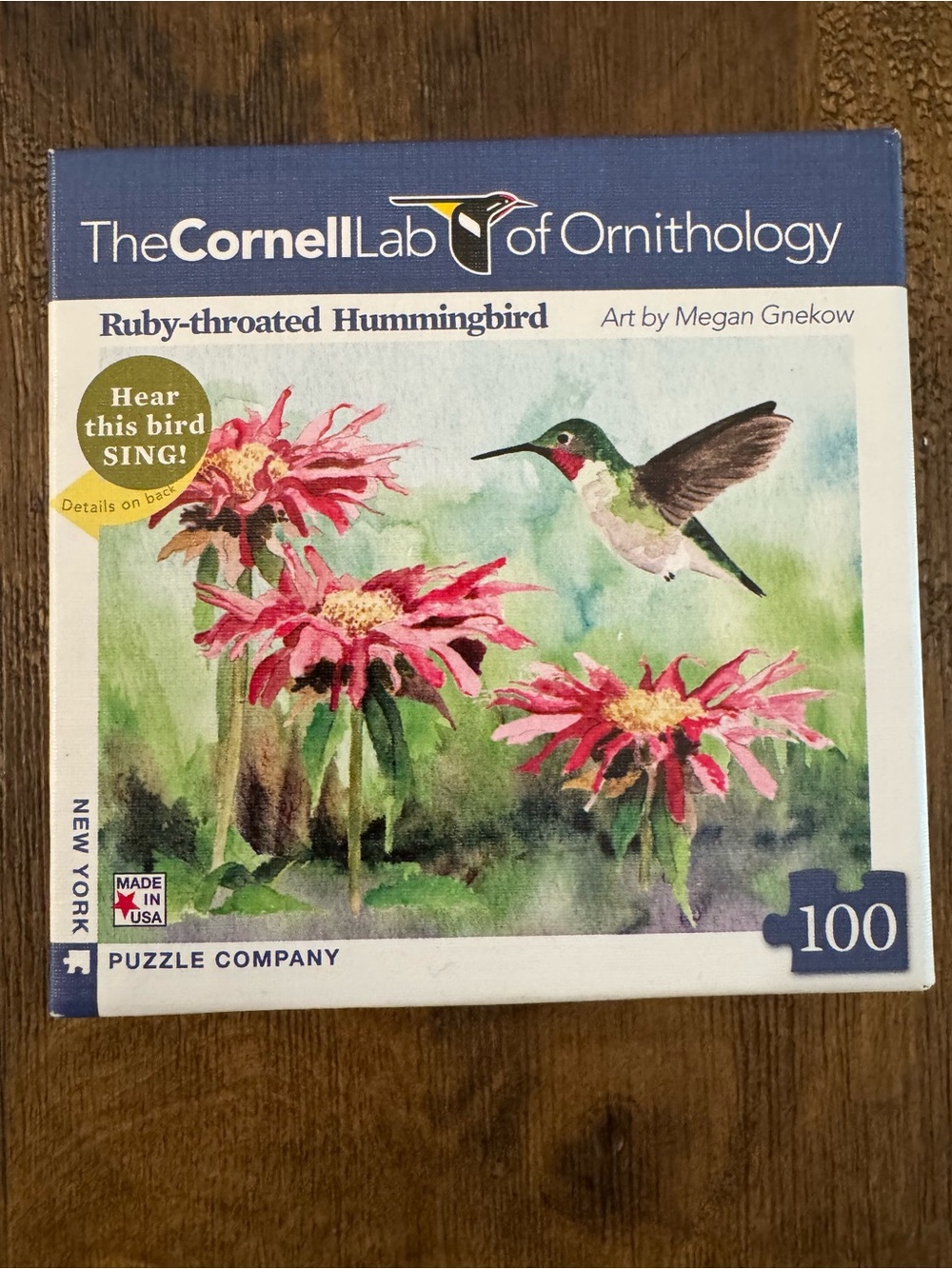 Ruby-throated Hummingbird 100-Piece Puzzle with Sound on QR